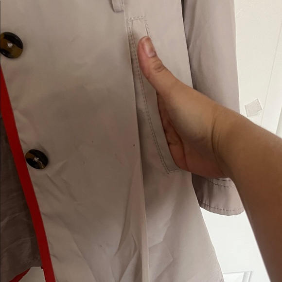 Apt. 9 Women's Trench Coat in Beige with Orange Trim Size M - Picture 4 of 6